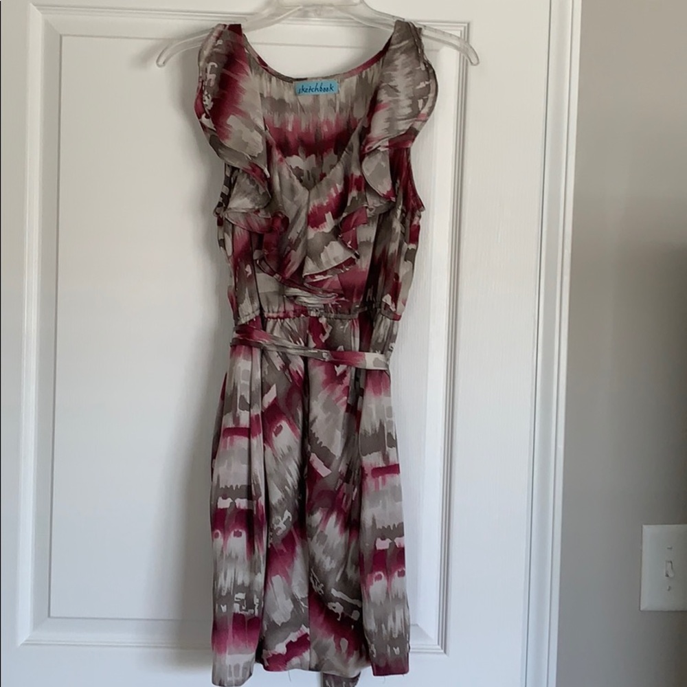 Sketchbook pink and gray dress